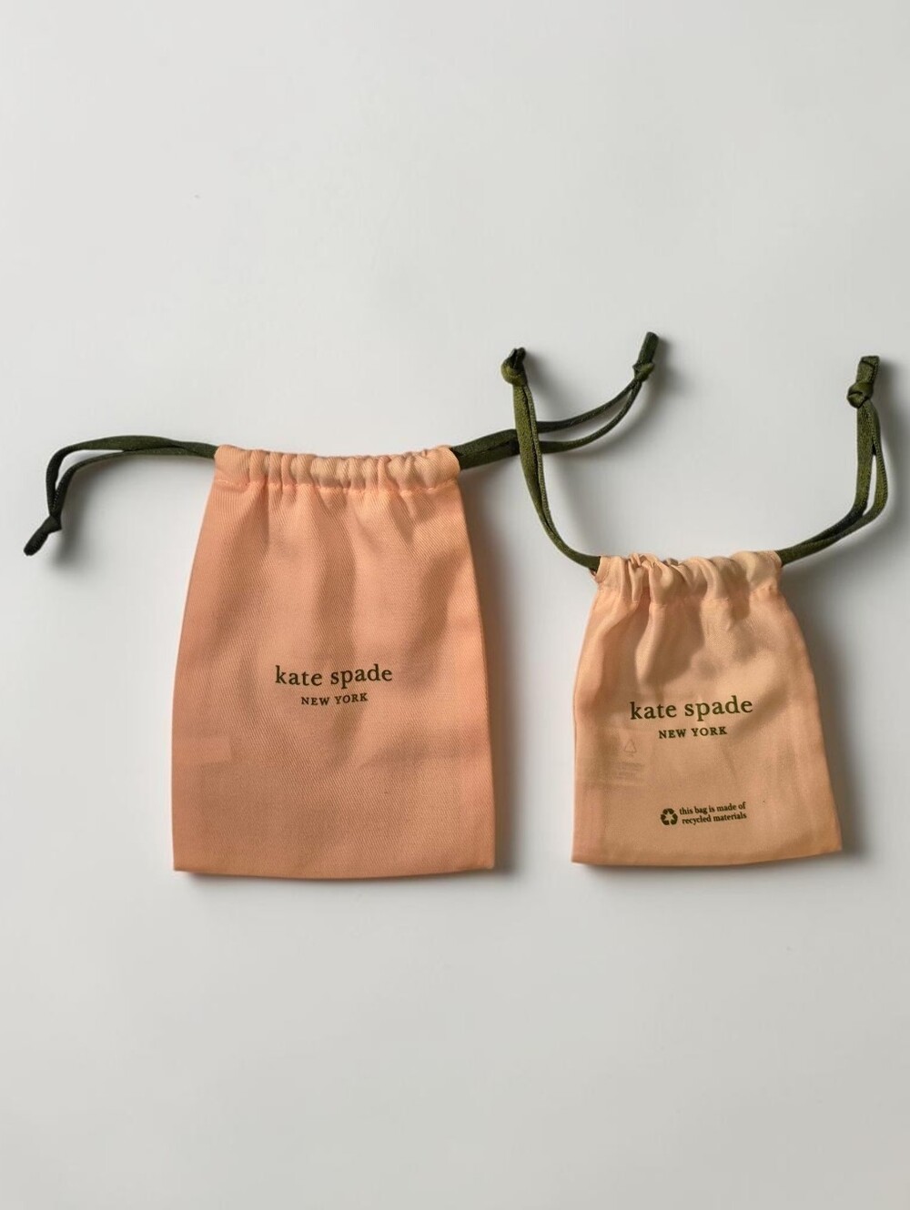 Kate Spade NY Pink Drawstring Dust Bags Set Of 2